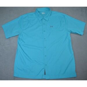 Under Armour All Seasons Gear The New Prototype Button Up Shirt Teal Mens XL‎